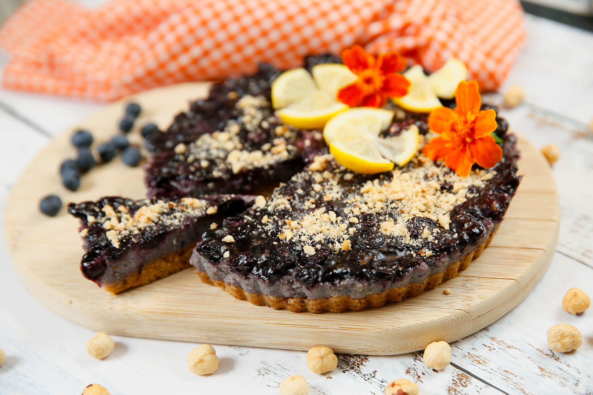 Krem torta sa borovnicama i integralnim keksom